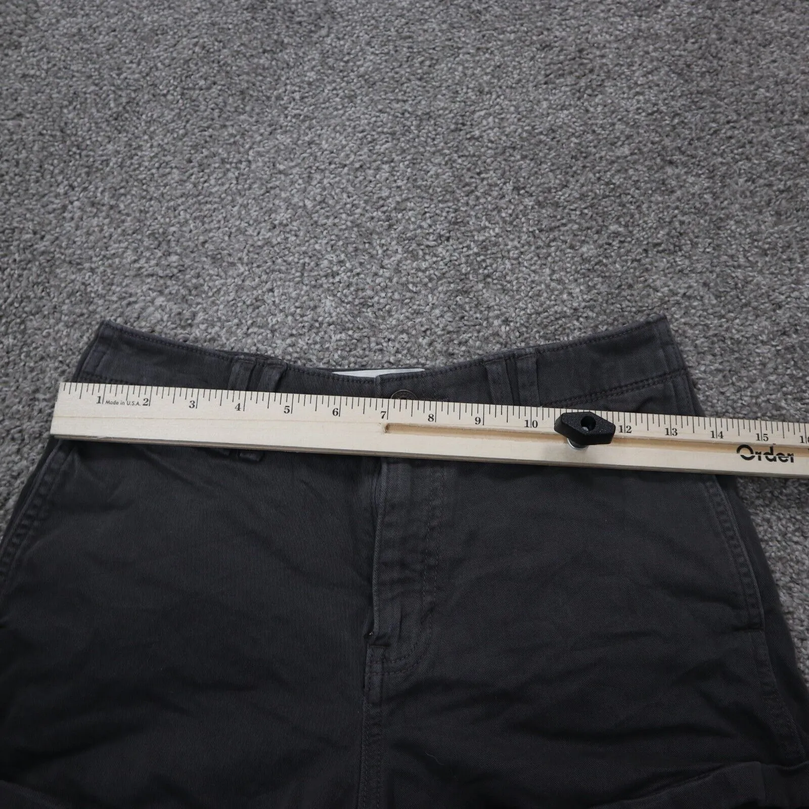 Abercrombie & Fitch Womens Chino Shorts High Rise Slash Pocket Black Size 00