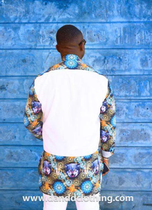 African Shirt Wolf D&D Print