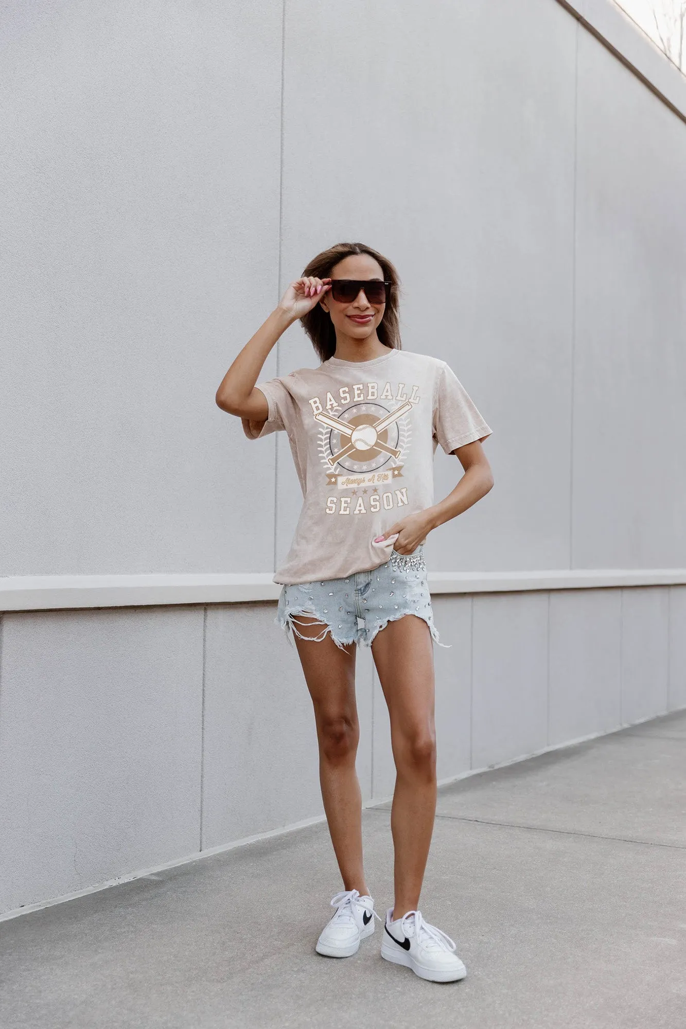 ALWAYS A HIT VINTAGE WASH BOYFRIEND TEE