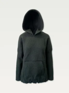 Boiled Wool A.D.C (All-day-cozy) Hoodie in Moss Green