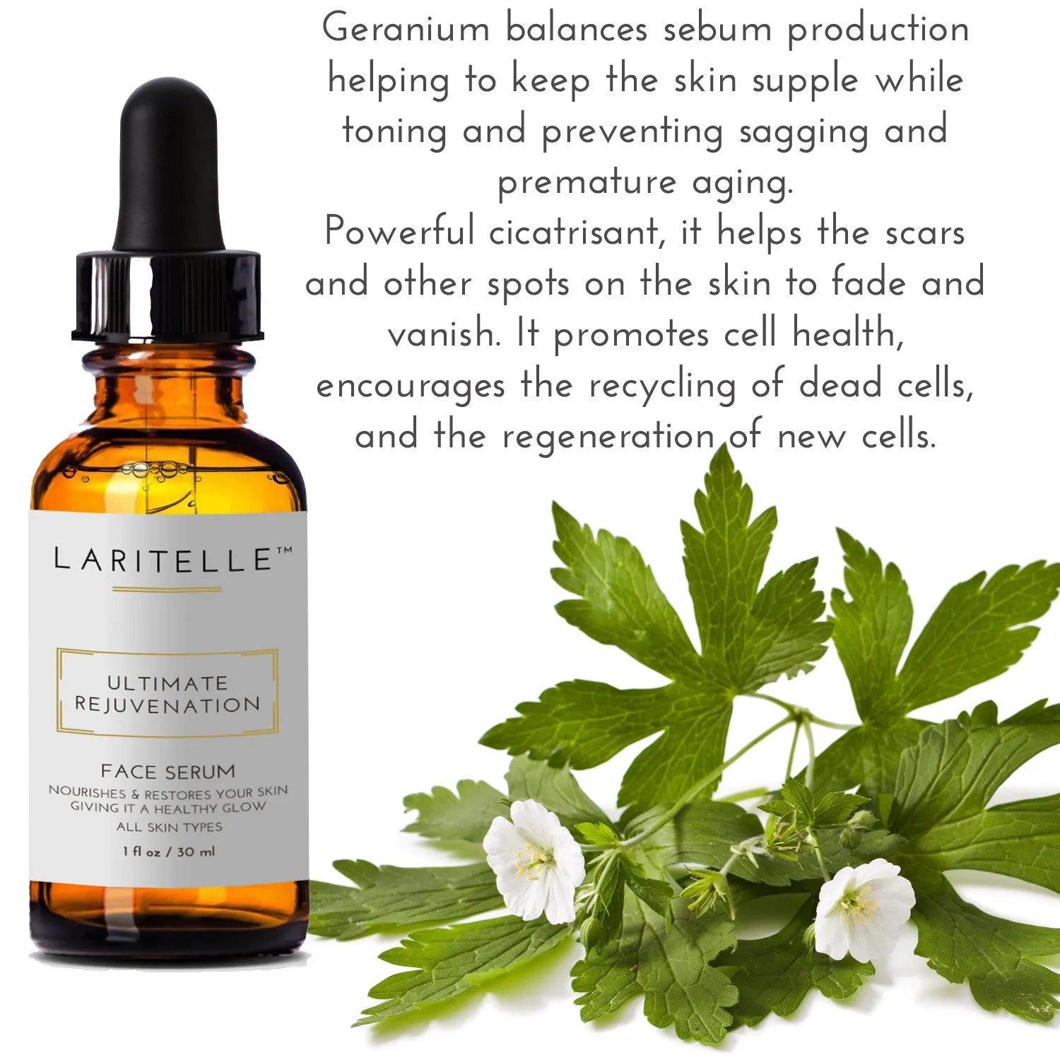Laritelle Organic Rejuvenating Face Serum 1 oz