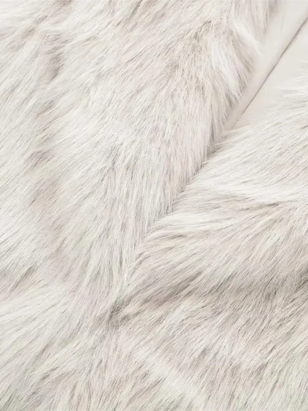 Luxurious Winter Essential Faux Fur Lapel Coat