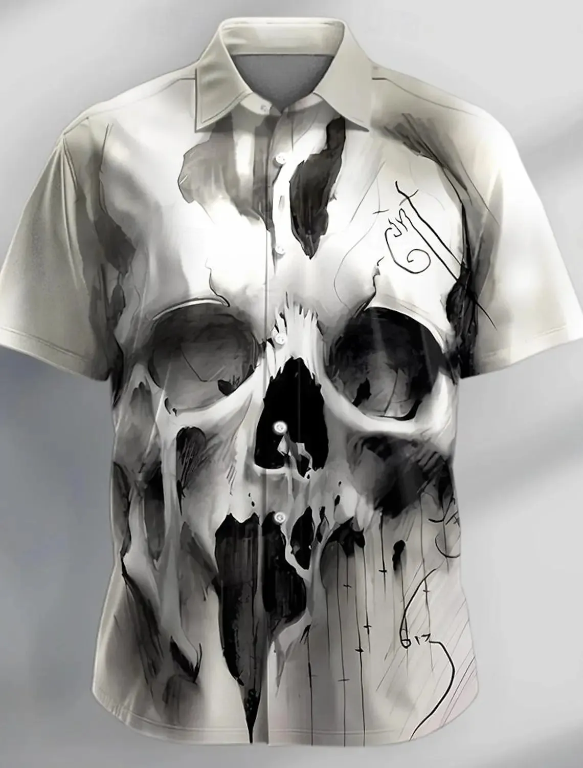Men's Long-sleeved Shirt Graphic Print Geometric Stand Collar Outdoor Street Long-sleeved Printed Clothing Fashion Street Casual