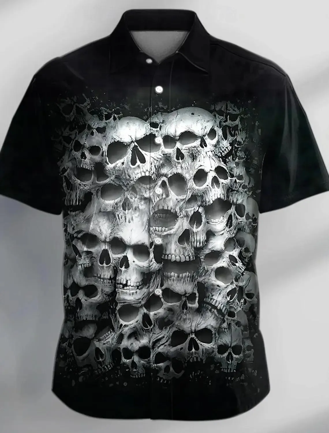 Men's Long-sleeved Shirt Graphic Print Geometric Stand Collar Outdoor Street Long-sleeved Printed Clothing Fashion Street Casual