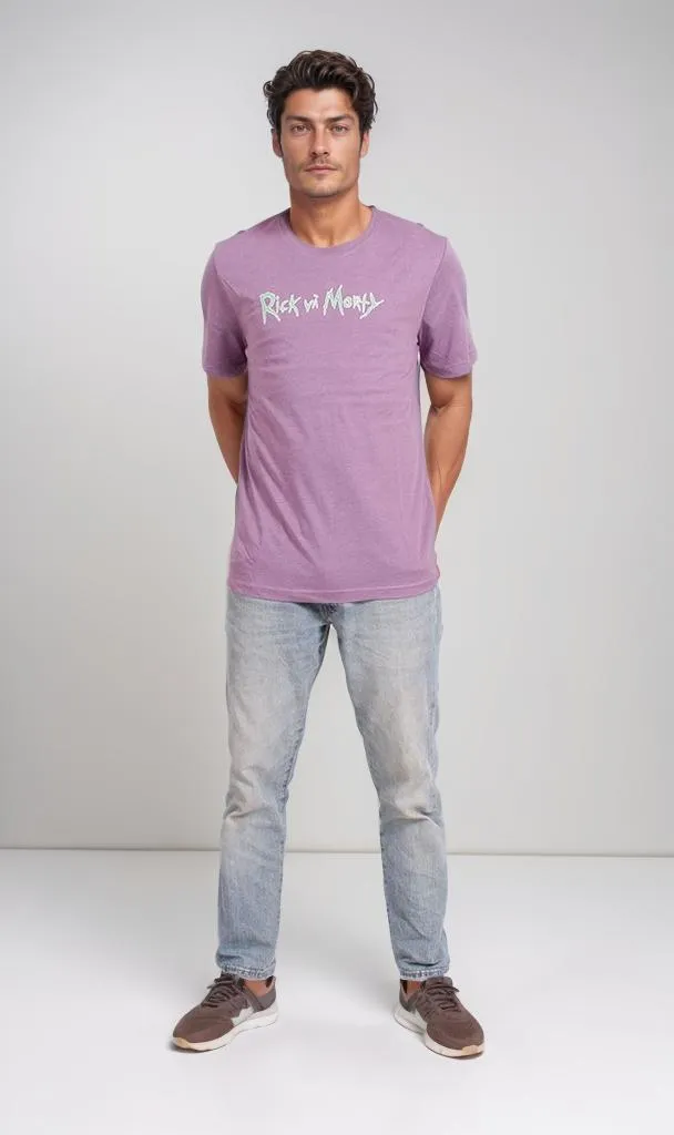O203074 - Cartoon Graphic T-Shirt  Purple