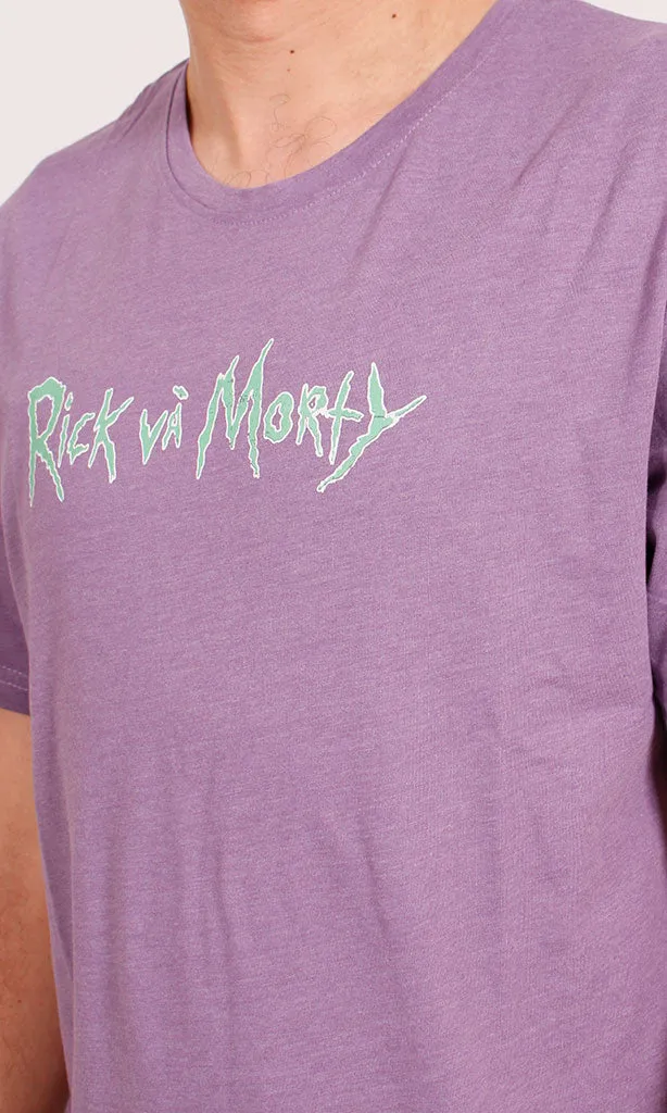 O203074 - Cartoon Graphic T-Shirt  Purple