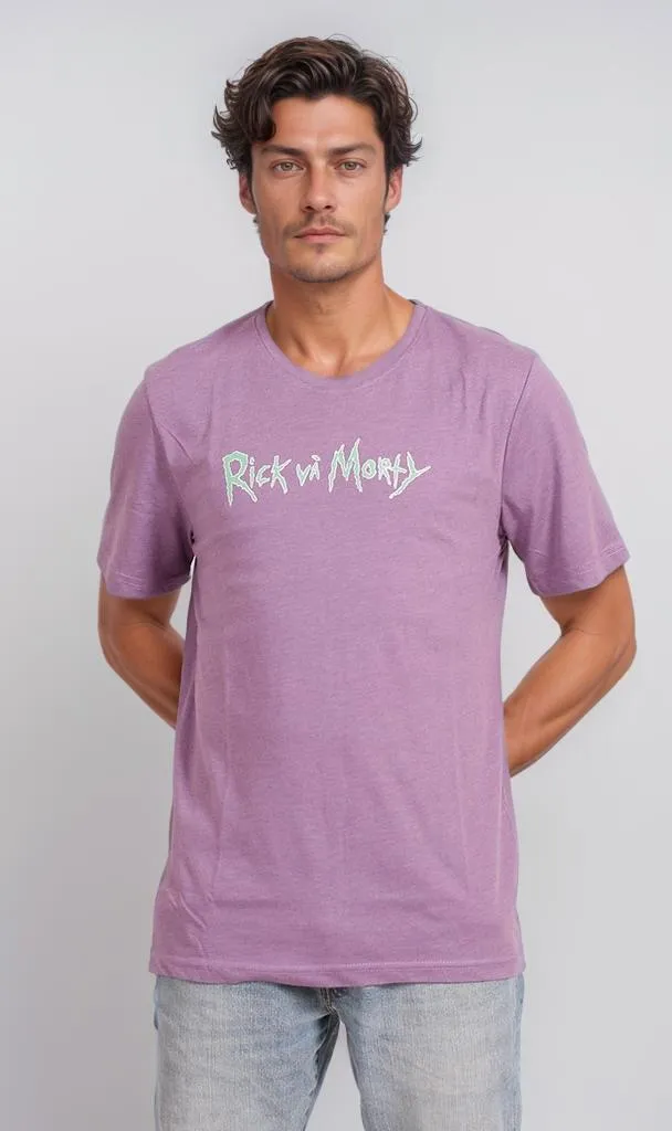 O203074 - Cartoon Graphic T-Shirt  Purple