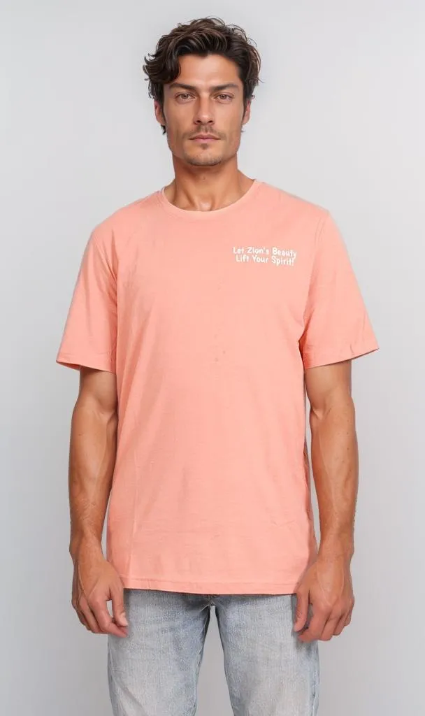 O203080 - Red Rock Canyon Graphic T-Shirt  Peach