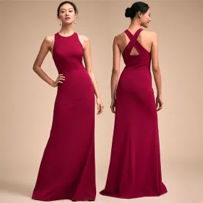 Serene Sexy Solid A Line Evening Gown